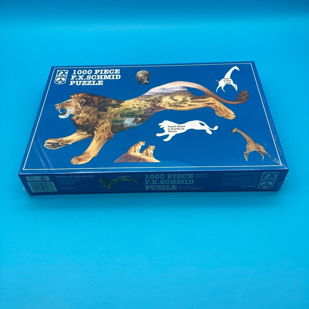 1999 F.X. Schmid Pride of the Plains 1000 Piece Jigsaw Puzzle Safari New Sealed